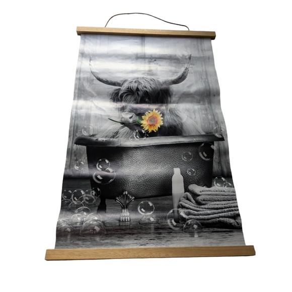 Wall Art- Cow in Bathtub. Black and White. - Picture 3 of 9